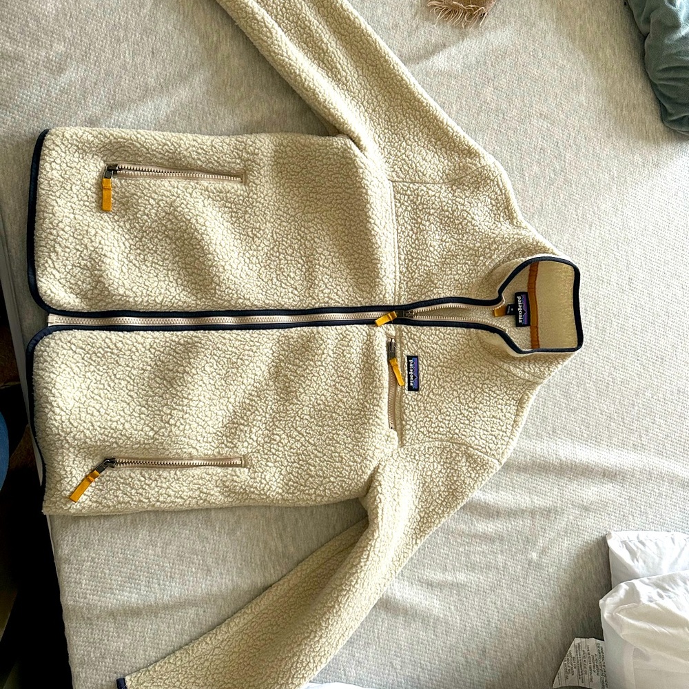 Patagonia Retro Pile Fleece Jacket in Light Grey